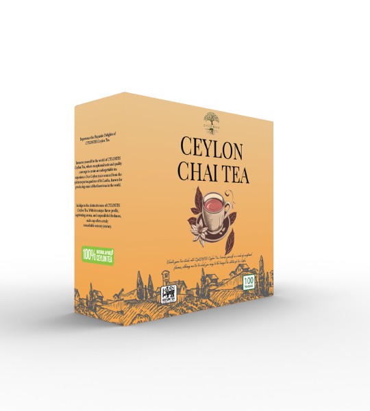 Ceylon Chai Tea 100 tea bags (Cardboard box)
