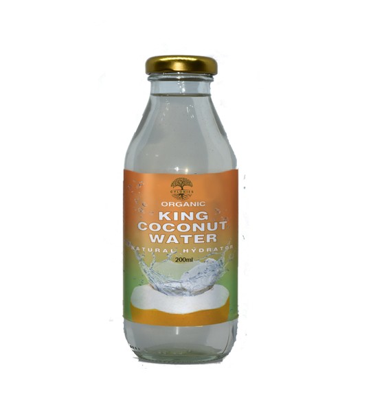 Eau de noix de coco King en bouteille - Bouteille en verre - 200 ml