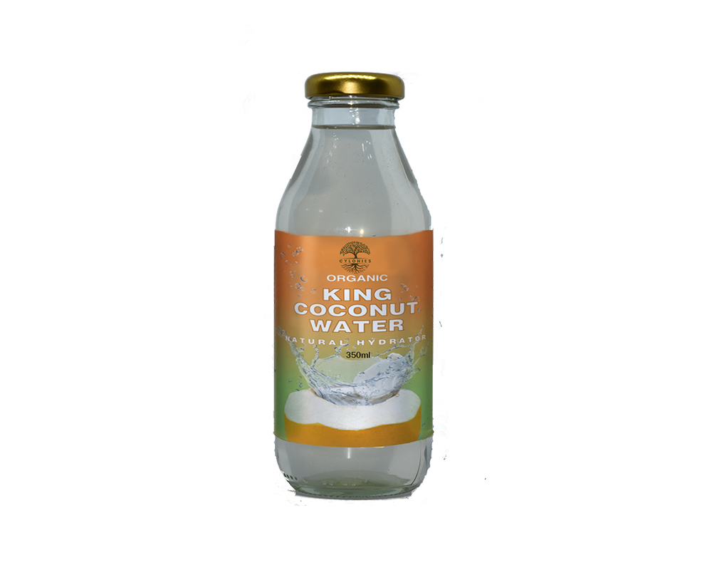 King Coconut Water Glass Bottle 350ml