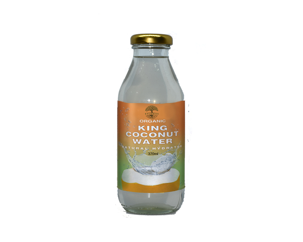 King Coconut Water Glass Bottle 370ml