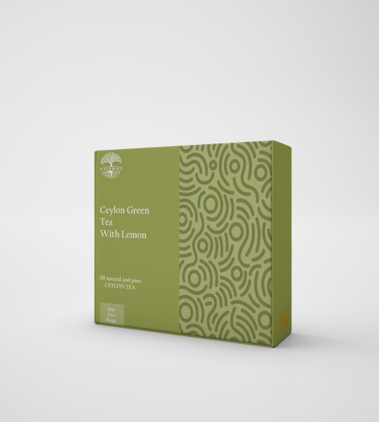 Ceylon Green Tea with Lemon -100 tea bags (Cardboard box)