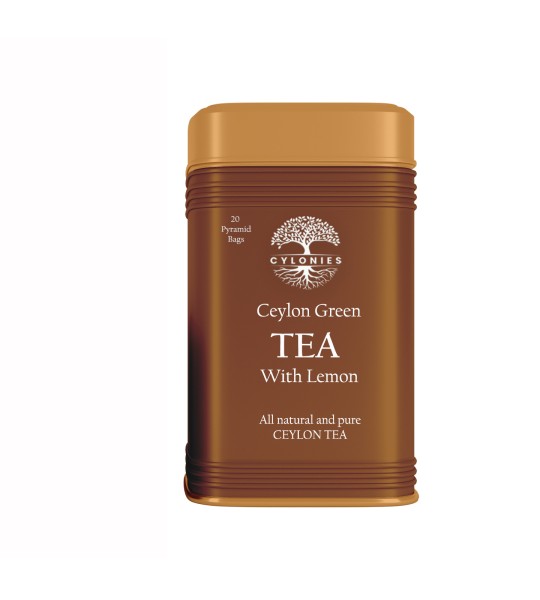 Ceylon Green Tea with Lemon - 20 Tea bags (Metal Can)