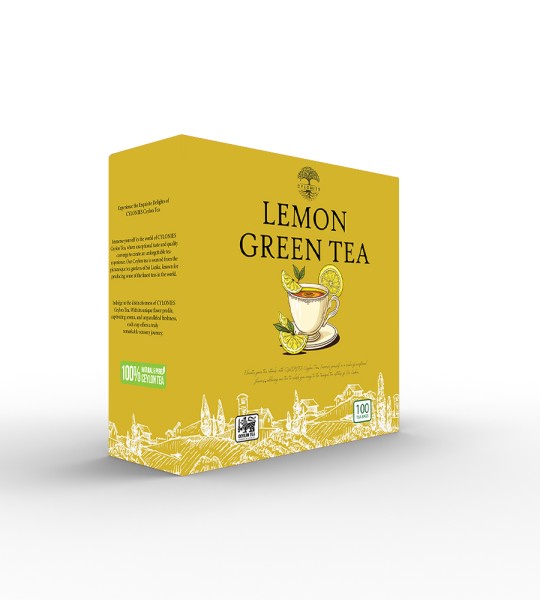 Ceylon Green Tea with Lemon -100 tea bags (Cardboard box)