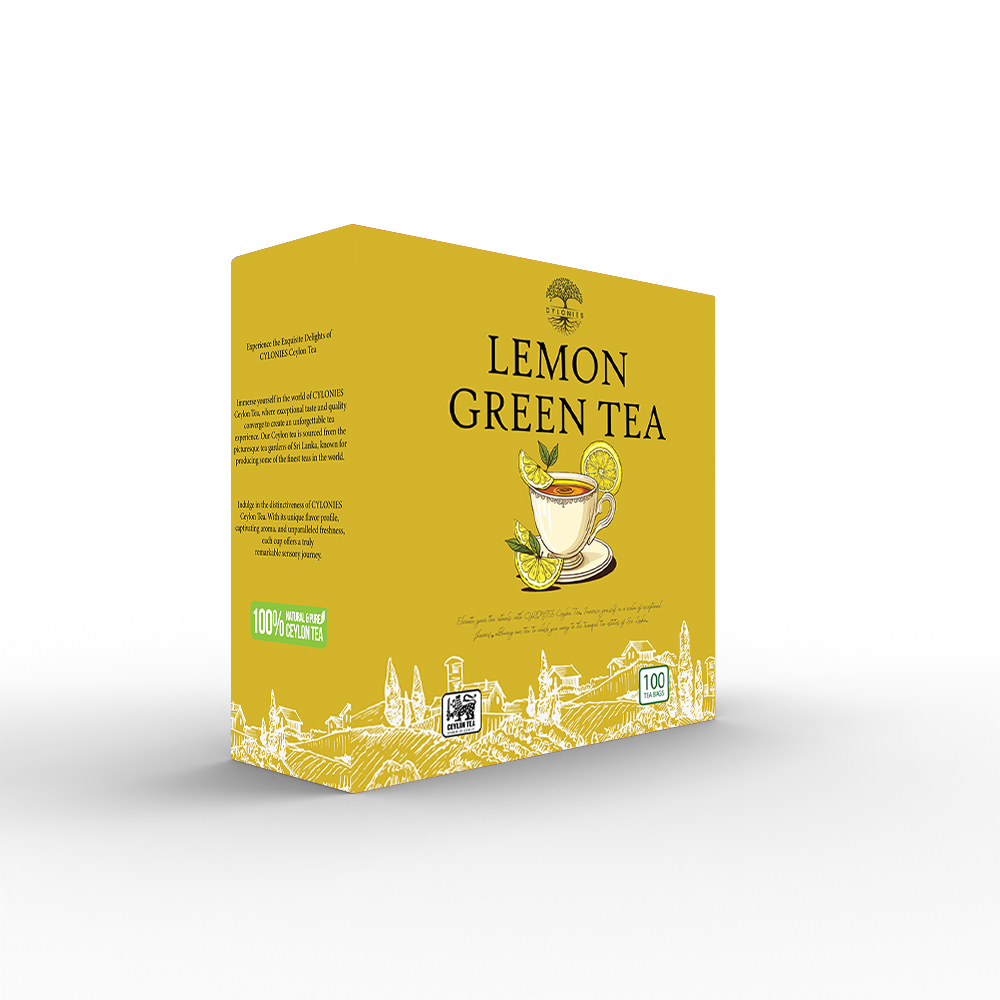 Ceylon Green Tea with Lemon 100 tea bags (Cardboard box)