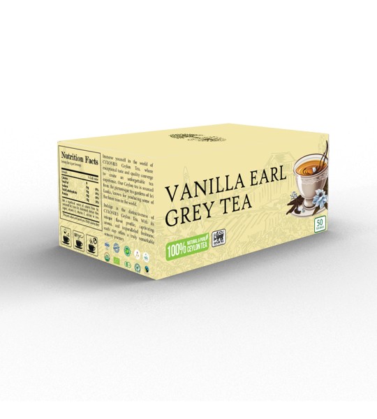 Vanilla Earl Grey Tea - 50 Tea bags (Cardboard box)