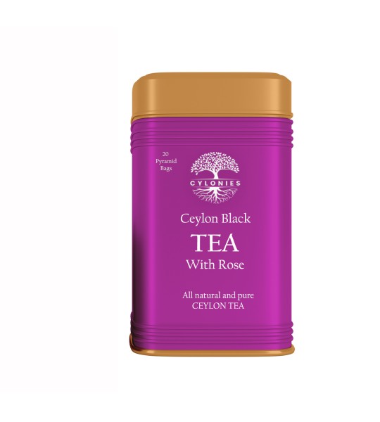 Rose Black Tea - 20 Tea bags (Metal Can)