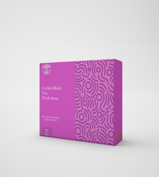 Rose Black Tea - 100 Tea bags (Cardboard box)